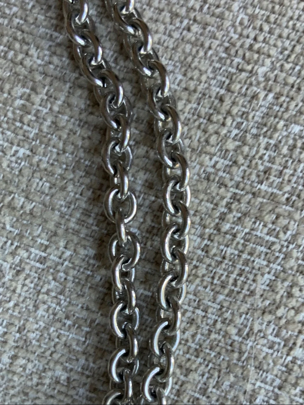 Dior Silver Disc 18 inch Pendant Necklace/Bracelet 8 inches